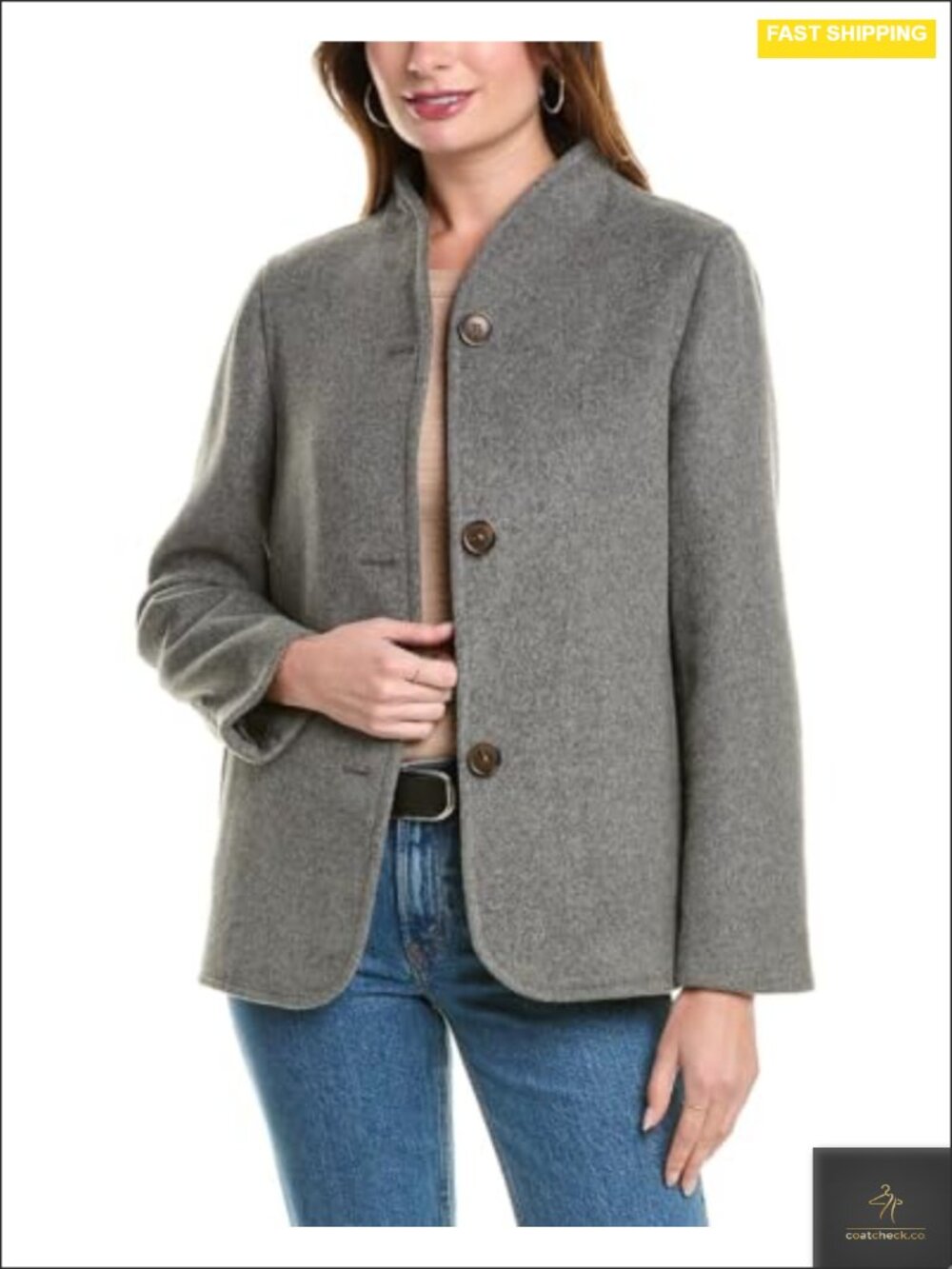 Wool Blend Double Face Brushed Coat Warm Fall Overcoat